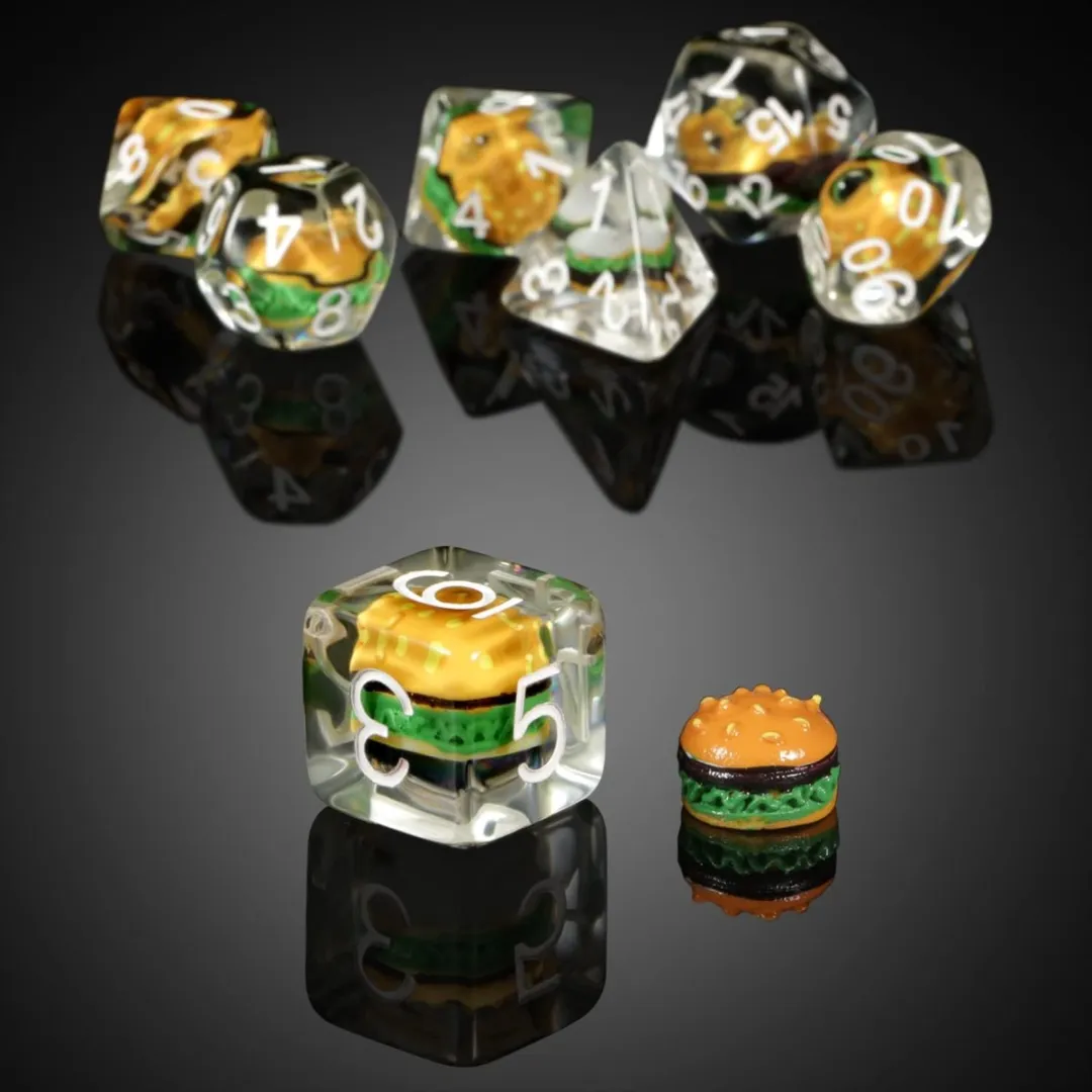 Foam Brain Games Hamburger RPG Dobbelstenen Set