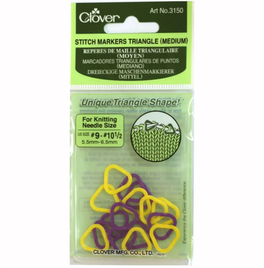 Clover Stitch Marker Triangle M