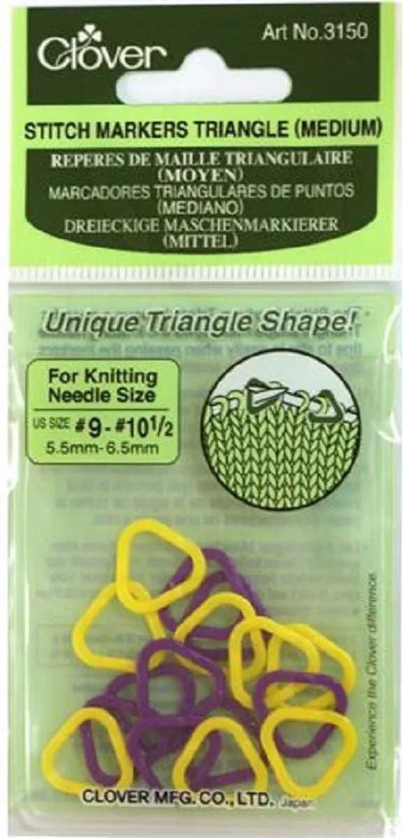 Clover Stitch Marker Triangle M - KRT