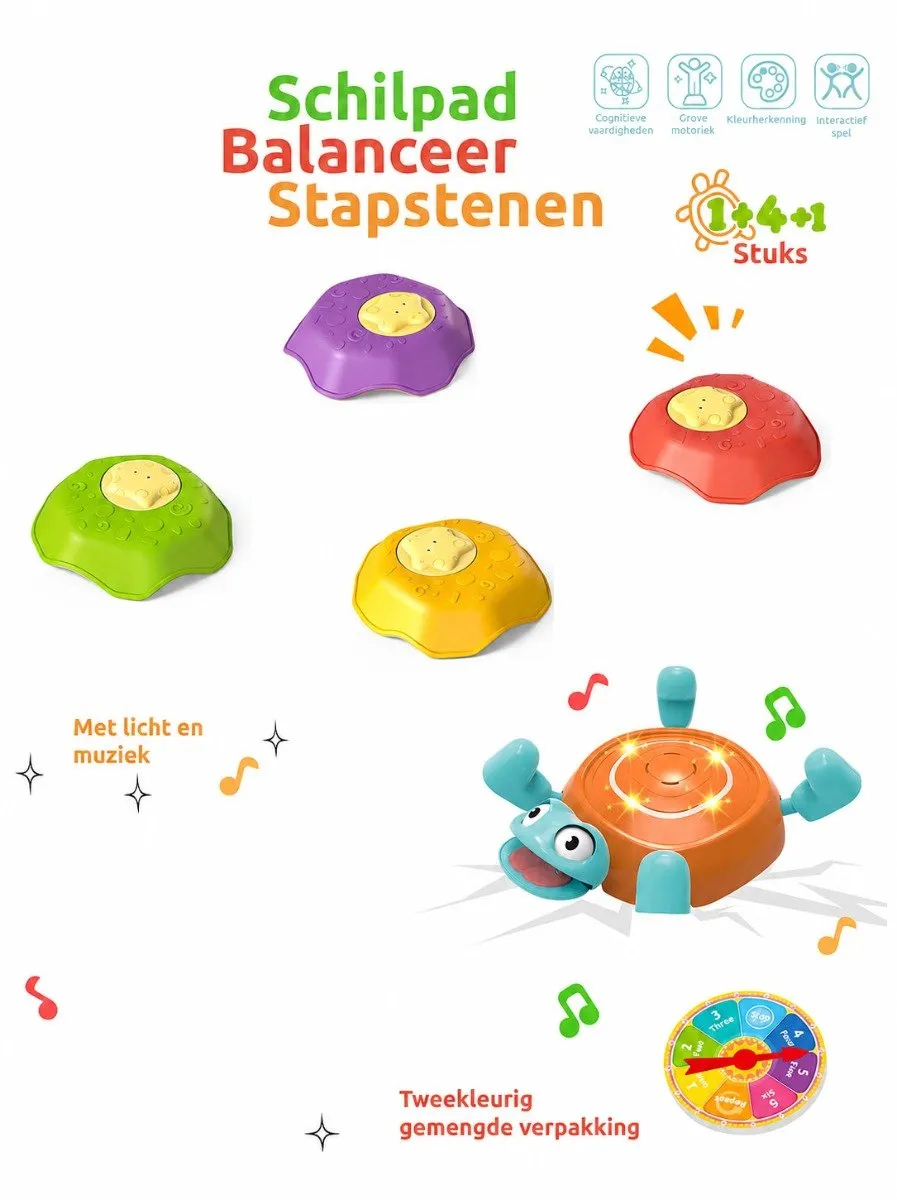 Eco Toys Schildpad Balansstenen Multicolor