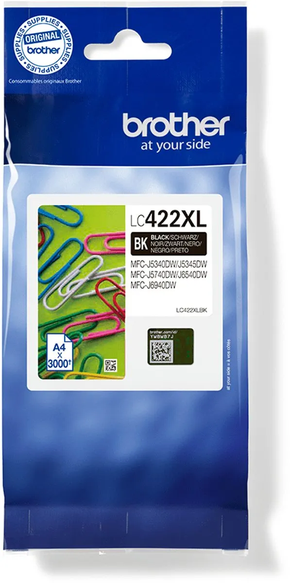 Brother LC-422XLBK Cartridge - 3000 pagina's - Zwart