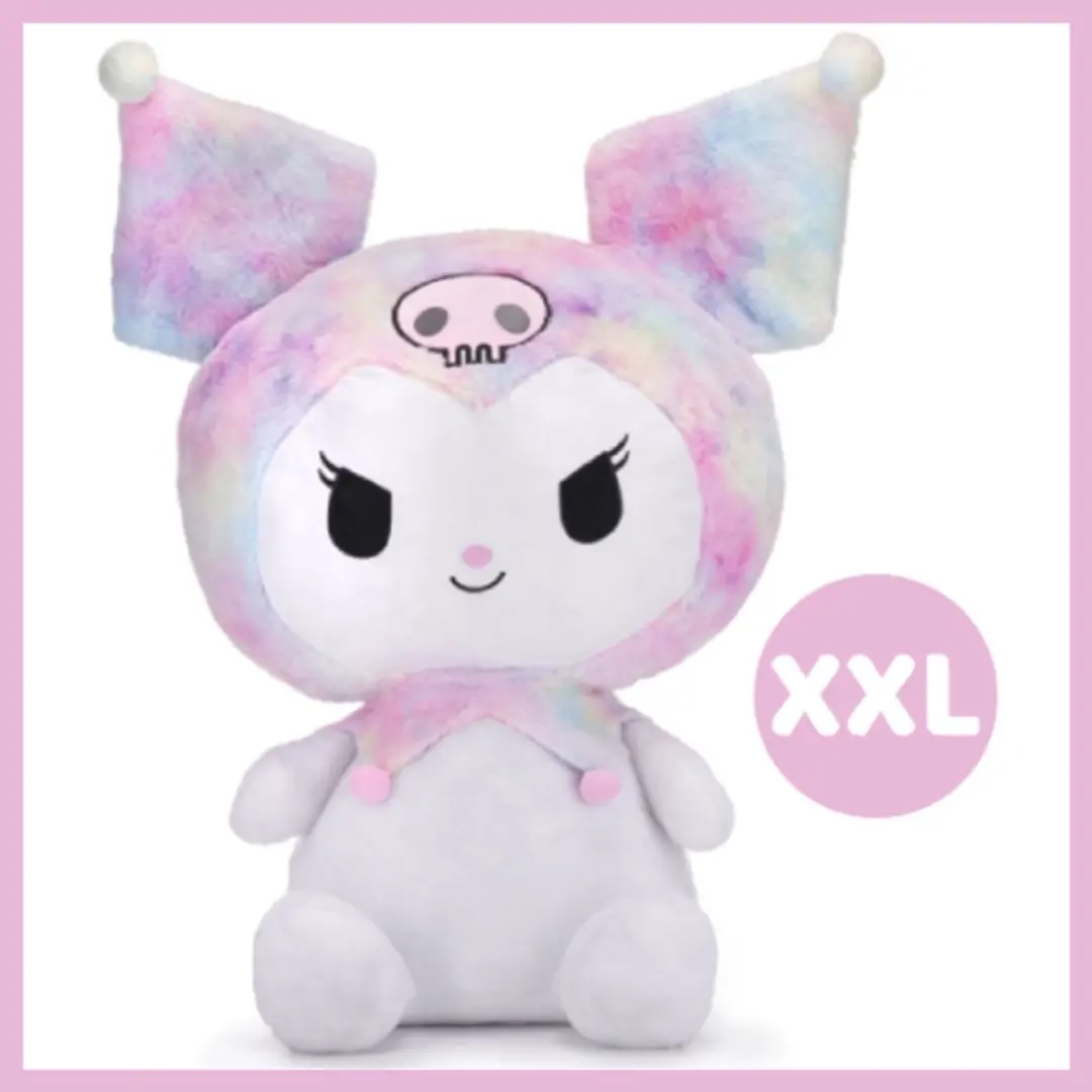 Hello Kitty Kuromi Tie-Dye Pluche Knuffel XXL 100cm - Multi