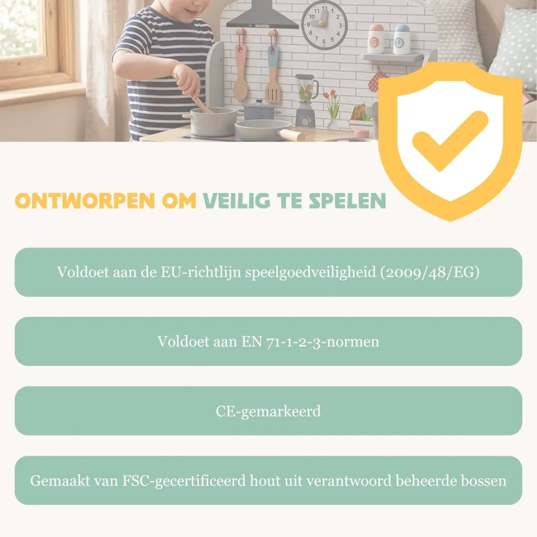 Tooky Toy Speelkeuken 10-delig Pastelgroen