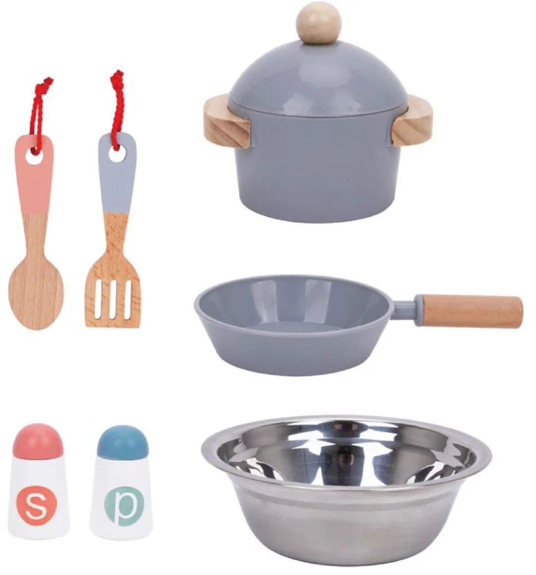 Tooky Toy Speelkeuken 10-delig Pastelgroen