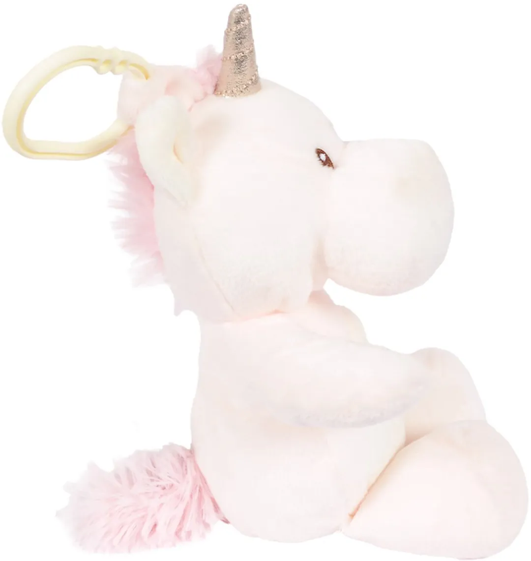 PIA Pluche Eenhoorn Roze 25cm - met Rammelaar