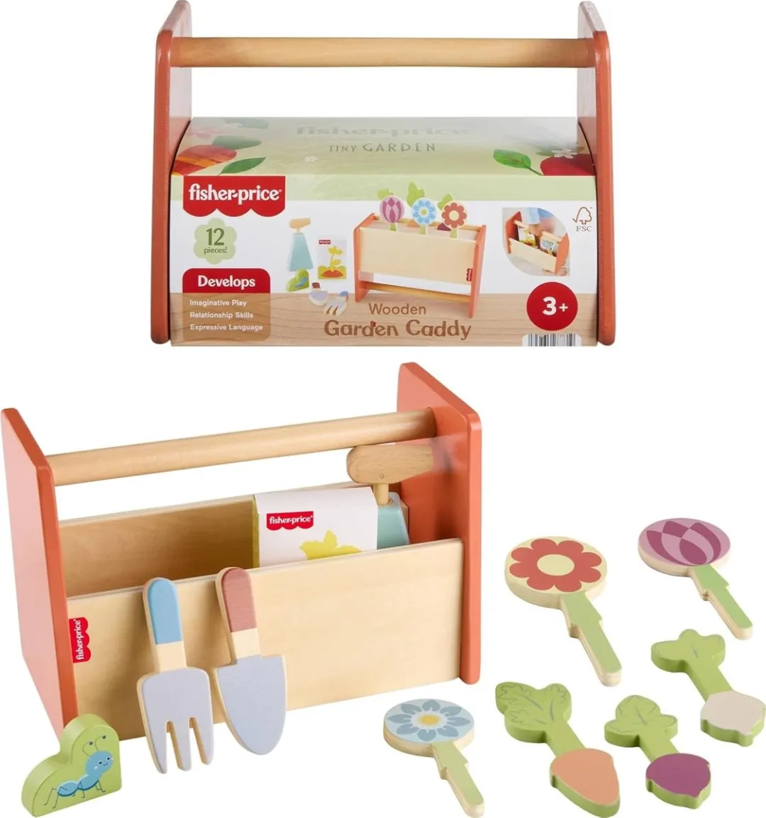Fisher-Price Houten Tuingereedschap Speelgoedset