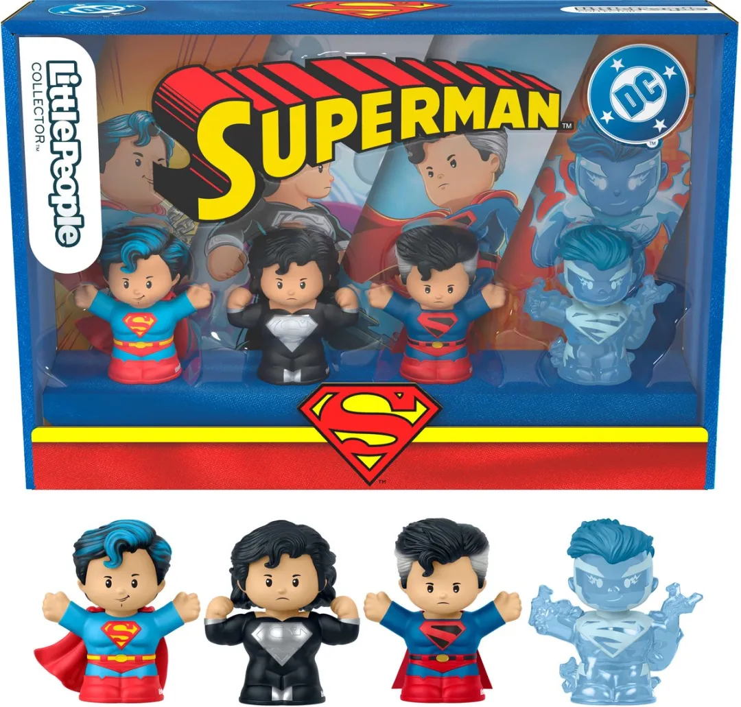 Mattel DC Comics Little People Superman 4-Pack - 7cm - Multi