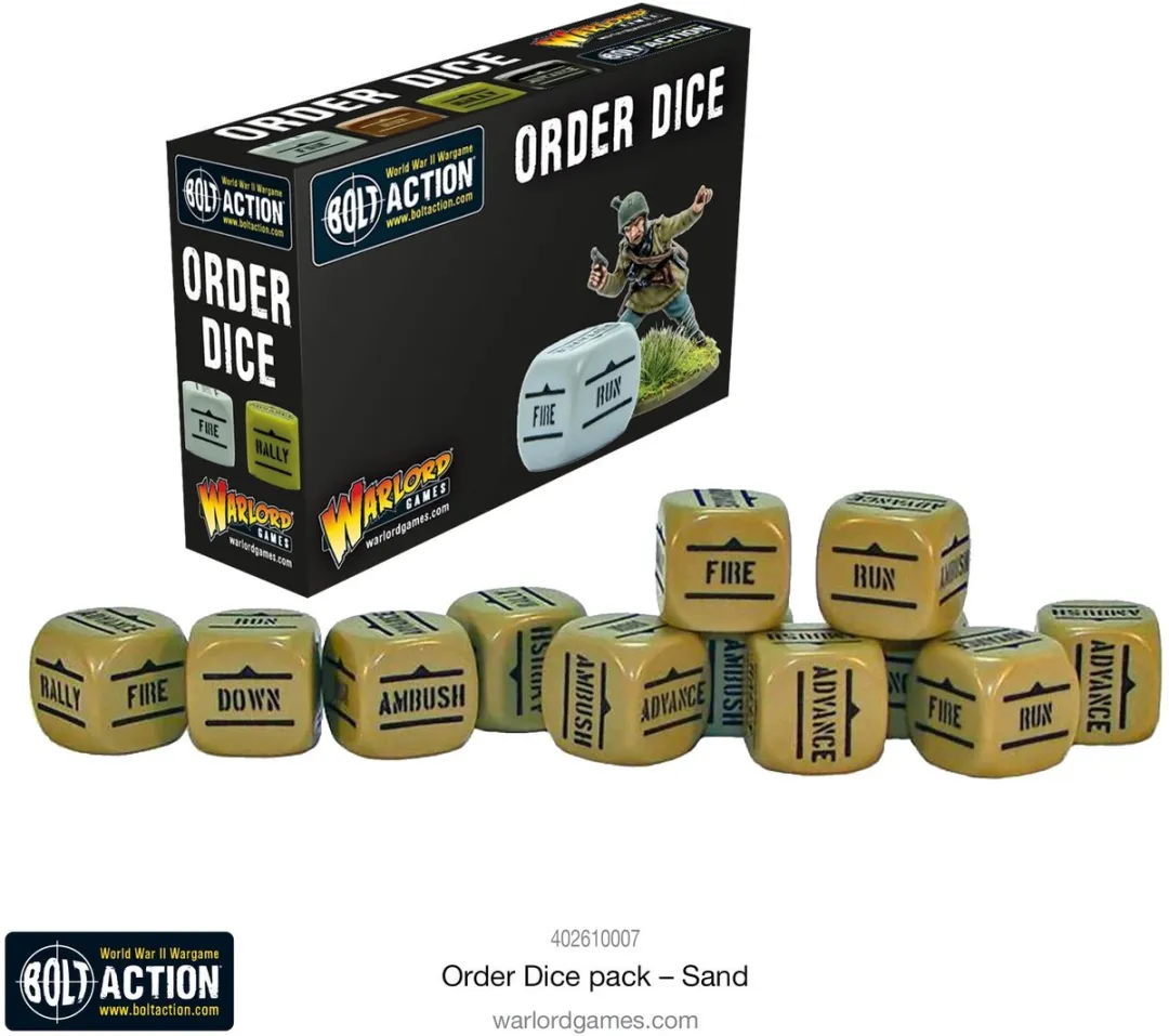 Warlord Games Order Dice Pack Zandkleur