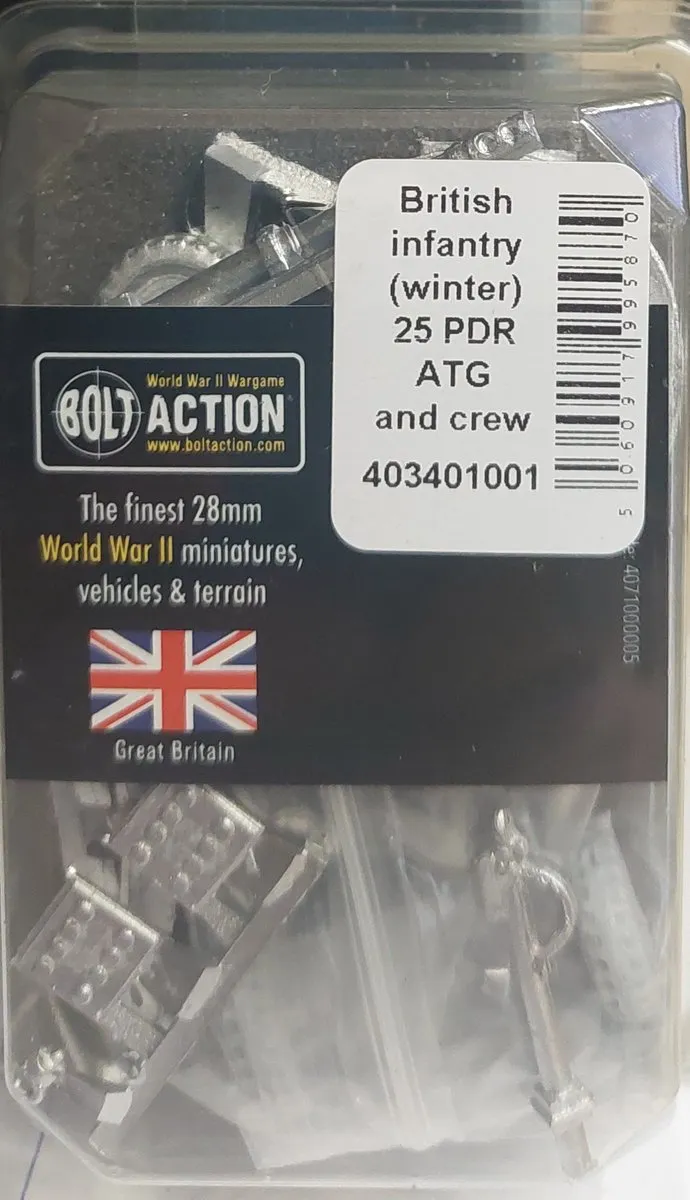 Warlord Games British Infantry Winter 25PDR ATG & Crew