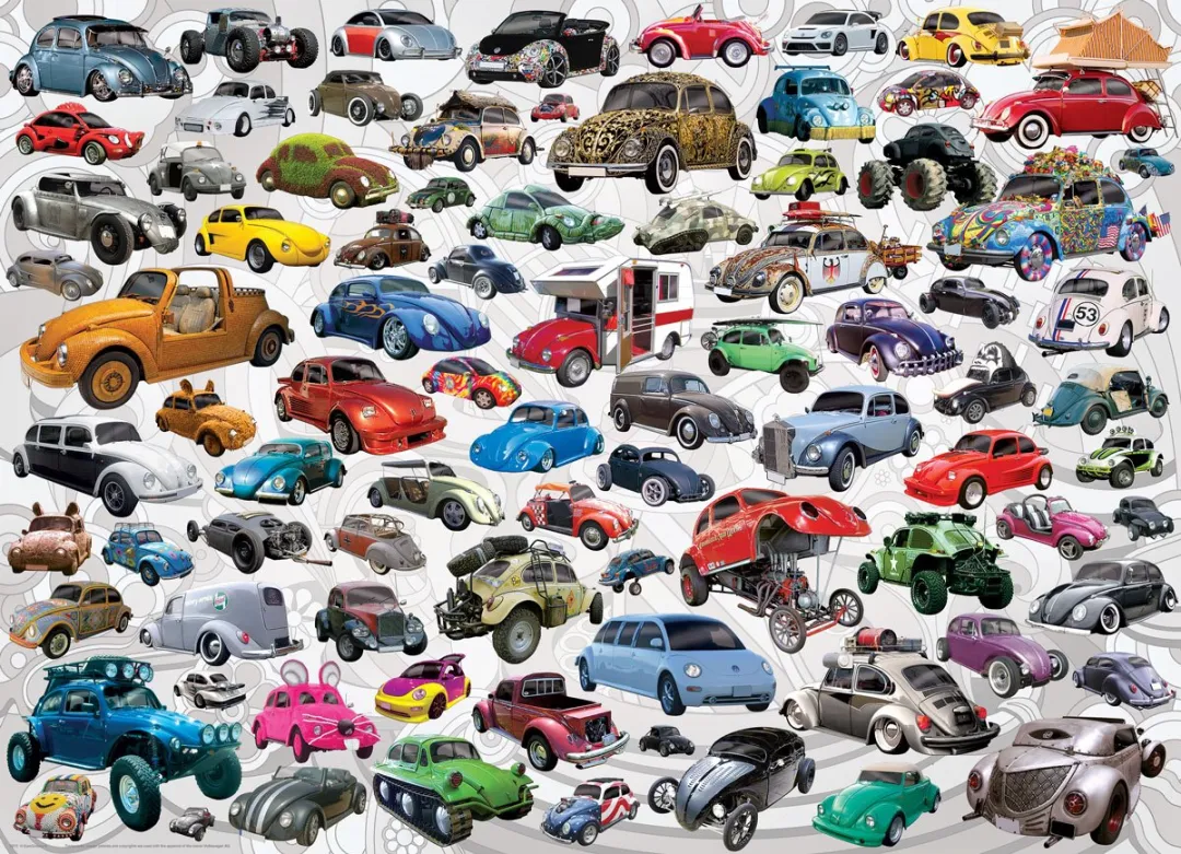 Eurographics Volkswagen Beetle Collage Puzzle 1000 Stuks - Meerkleurig