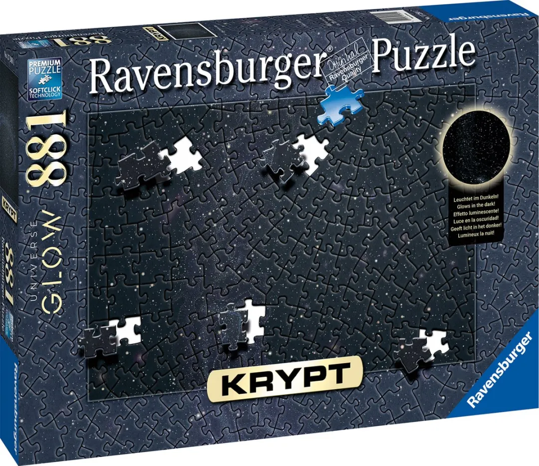 Ravensburger Krypt Universe Glow Puzzel 881 Stuks - Zwart Glow