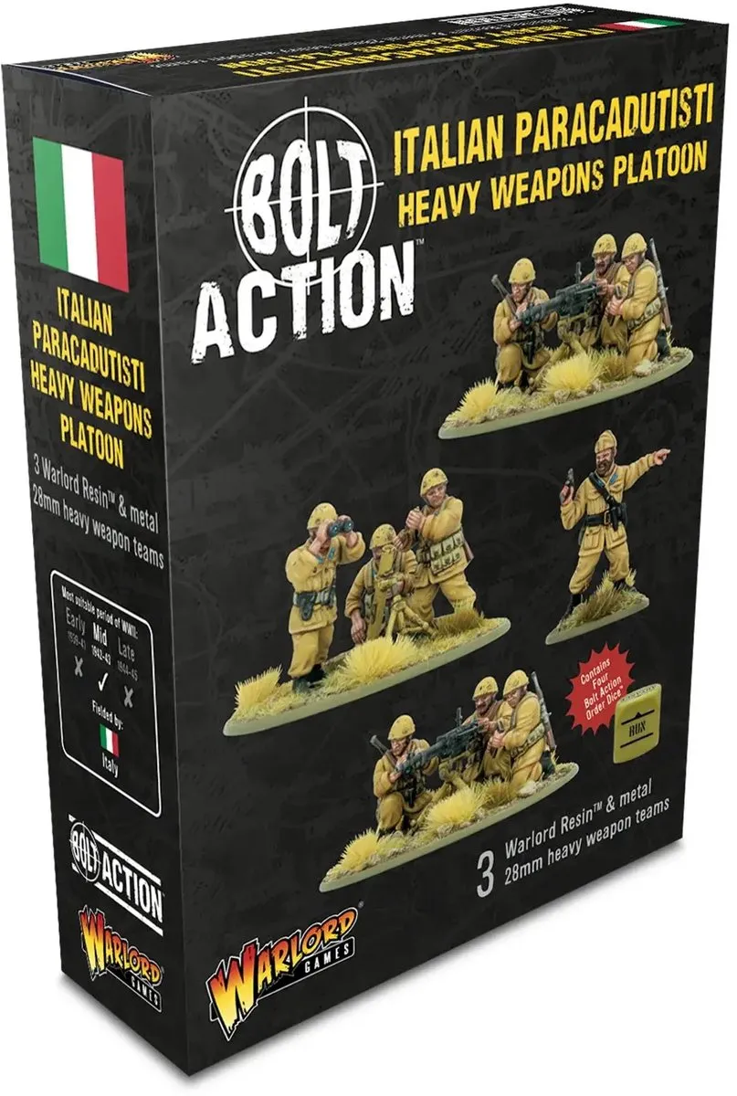 Warlord Games Italian Paracadutisti Zware Wapeneenheid