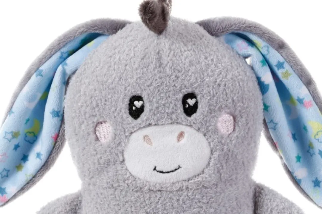 Nici Knuffel Ezel Slaaptrainer 25cm - Multicolor