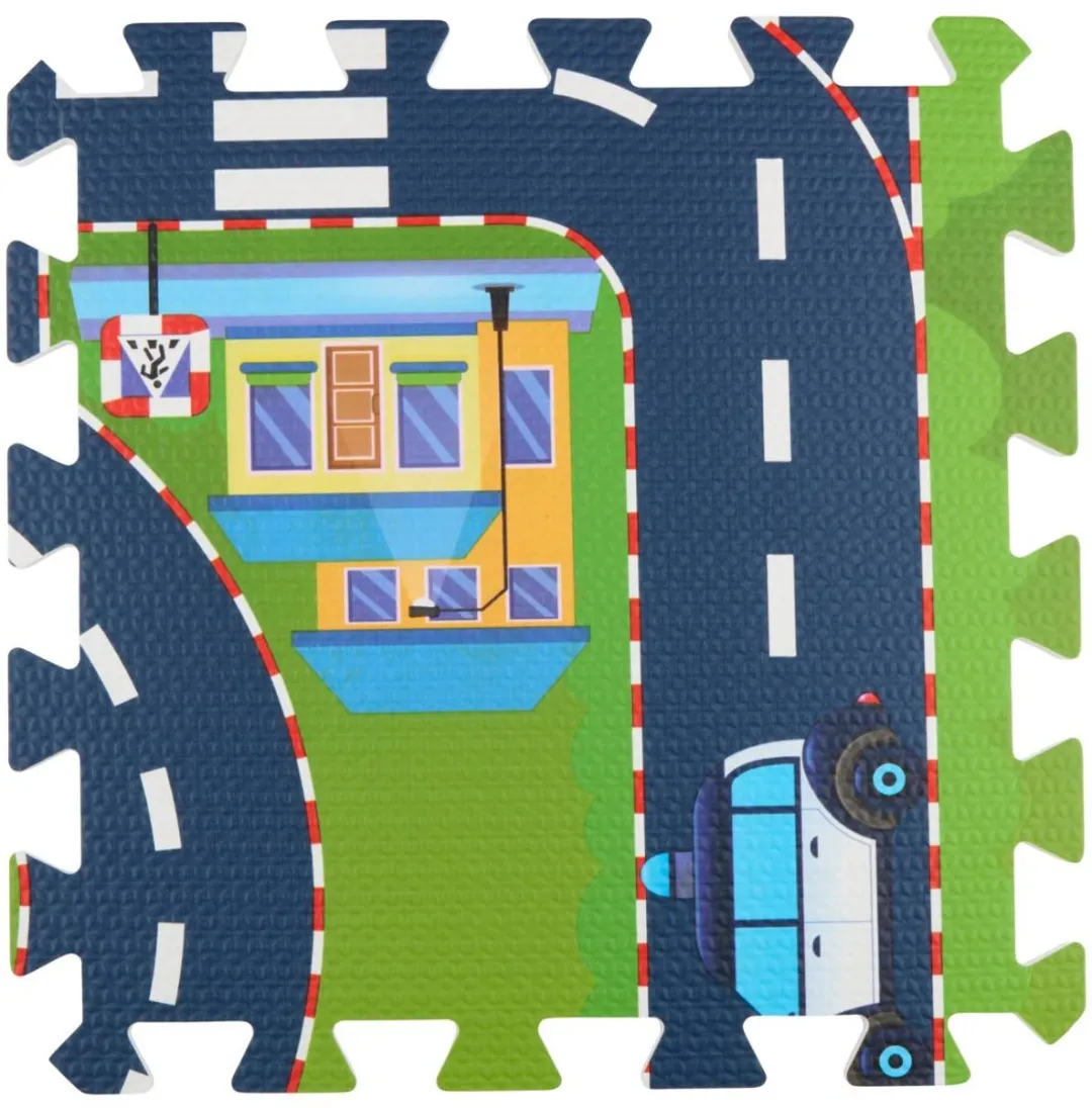 Eddy Toys Stad Puzzelmat 12 Stuks - 90x120cm - Meerkleurig