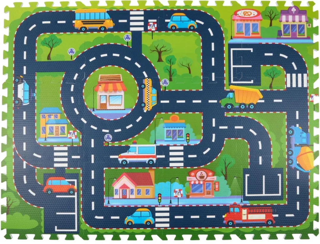 Eddy Toys Stad Puzzelmat 12 Stuks