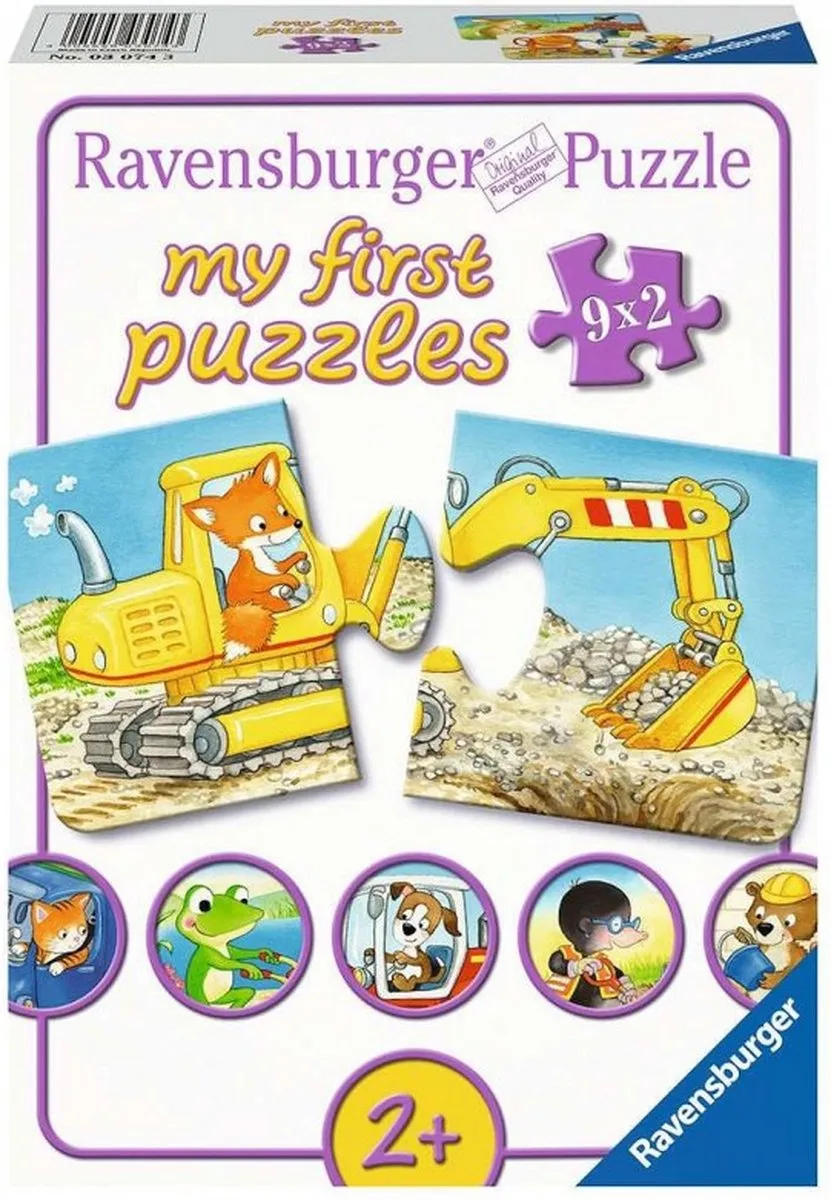 Ravensburger My First Dieren in de Bouw Puzzels 18 Stuks