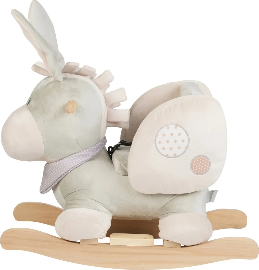 Nattou Cappuccino Hobbelpaard Ezel 60cm - Grijs/Beige
