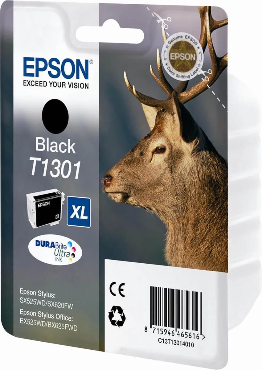 Epson T1301 XL Inktcartridge Zwart - 25ml
