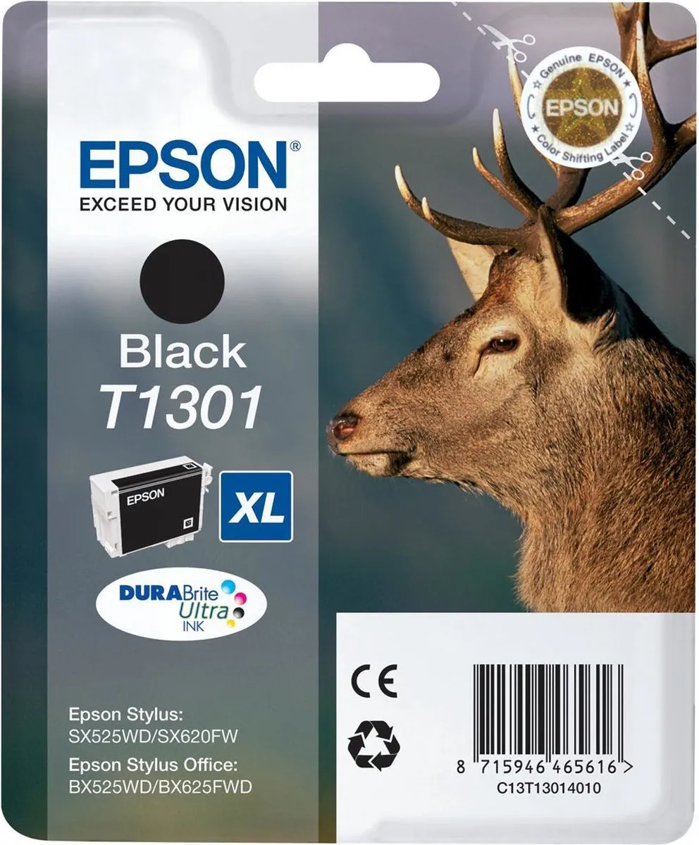 Epson T1301 XL Inktcartridge Zwart - 25ml