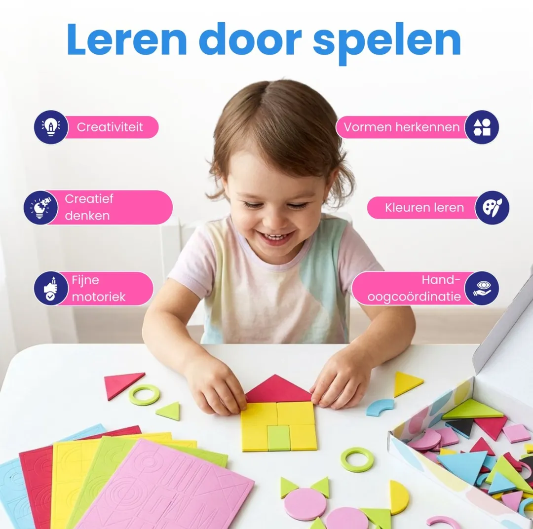 LiasToys Magic Shape Set 454 Magnetische Vormen - Regenboog