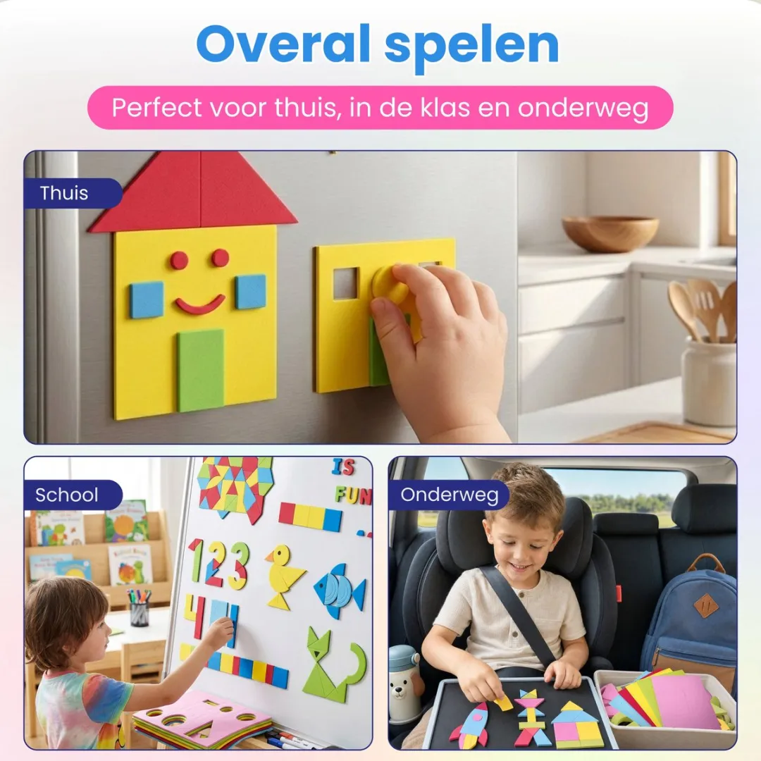 LiasToys Magic Shape Set 454 Magnetische Vormen - Regenboog
