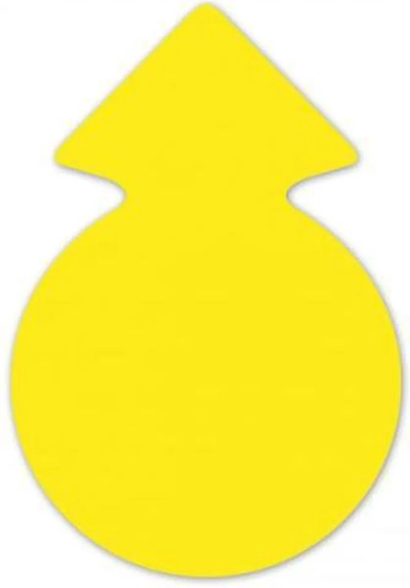 Folia Pijl Krimpsymbool 35cm - 20 Vel - Neon Geel - afbeelding 2 van 2