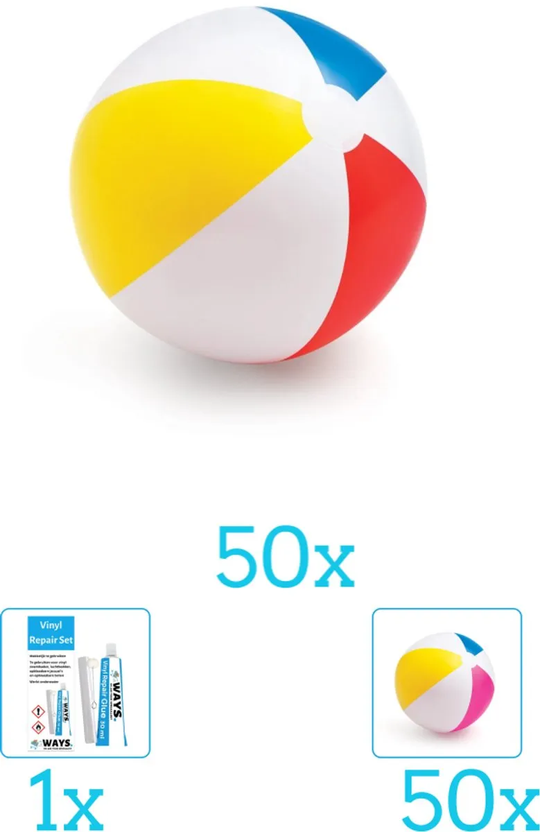 Intex Opblaasbare Strandbal Glossy 51cm
