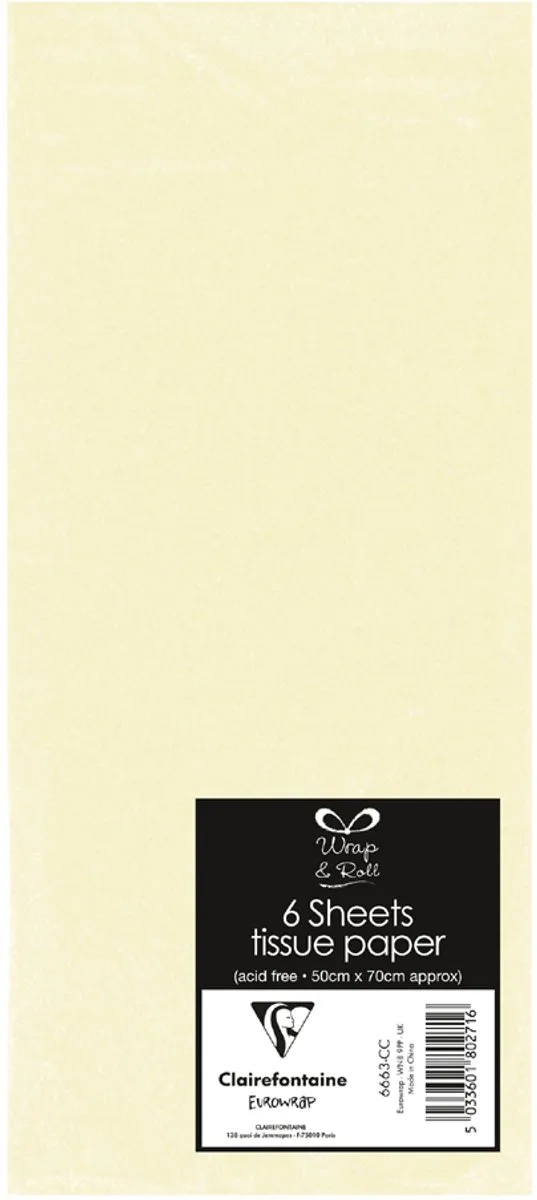 Clairefontaine Zijdepapier 500x700mm - 6 Stuks