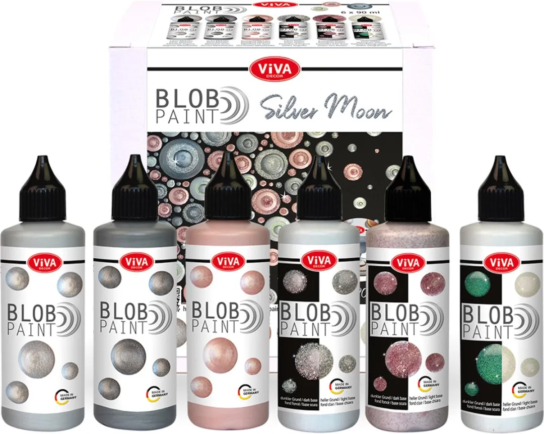 Viva Decor Zilveren Maan Verfset - 6 Kleuren