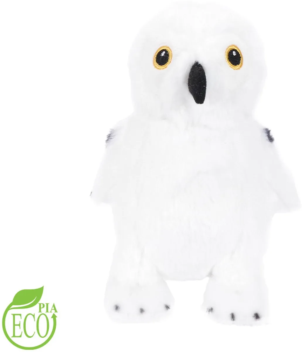 PIA Soft Toys Pluche Sneeuwuil Knuffel 17cm - Geel/Wit/Zwart