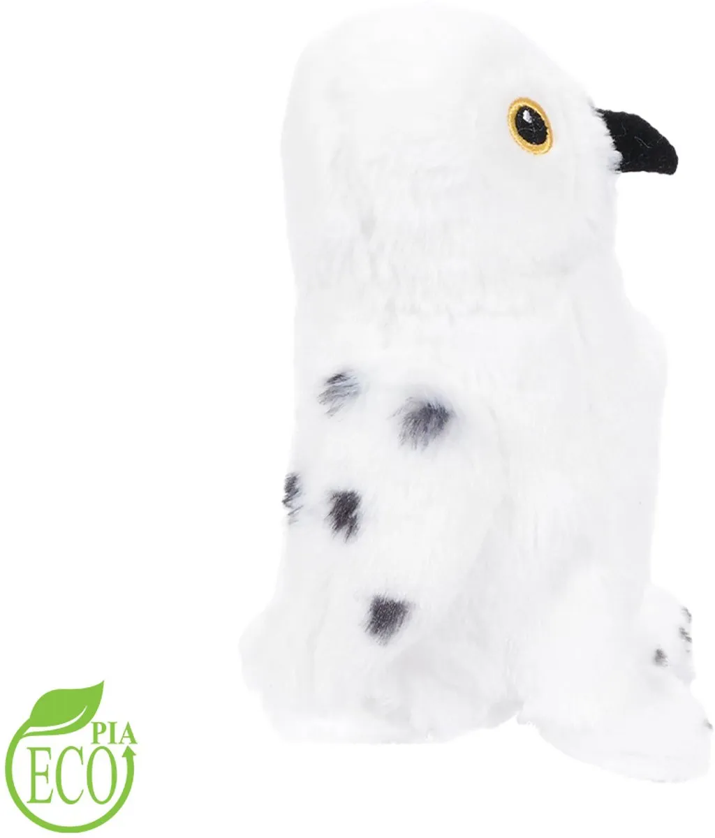 PIA Soft Toys Pluche Sneeuwuil Knuffel 17cm - Geel/Wit/Zwart