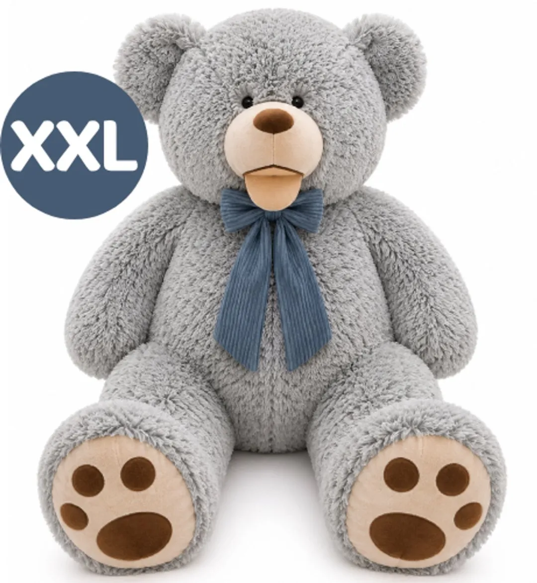 Topknuffels Grijs XXL Teddybeer 170cm