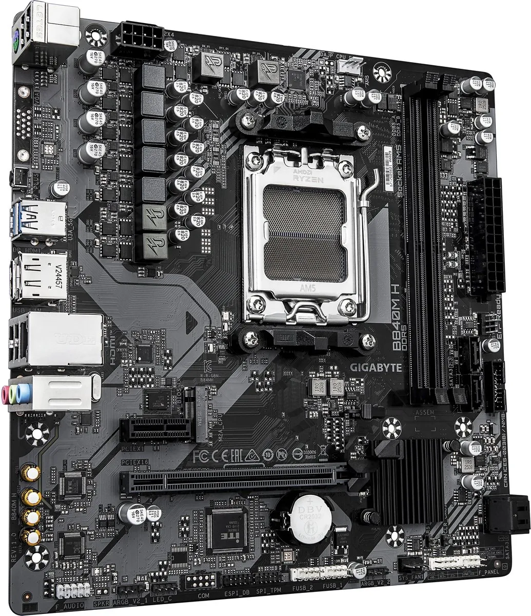 Gigabyte B840M H AM5 Micro-ATX Moederbord