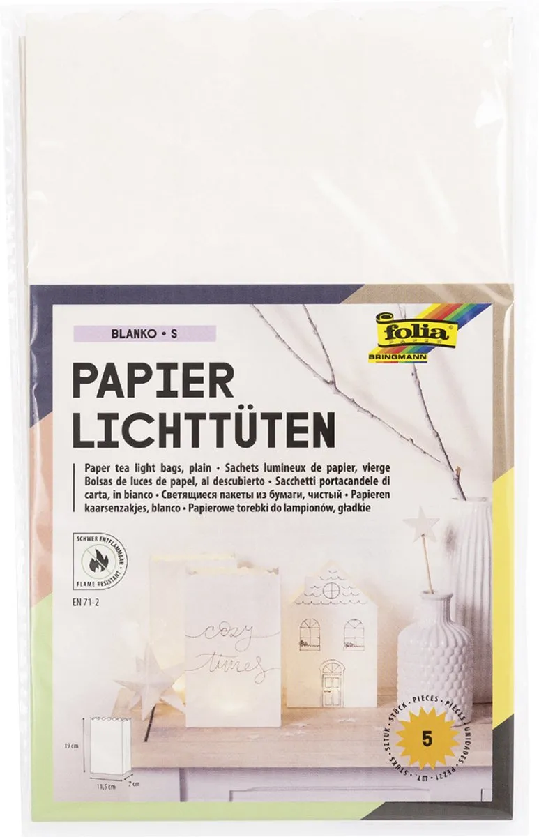 Folia Lichtzak 24,5x14x8,5cm Natuurlijk