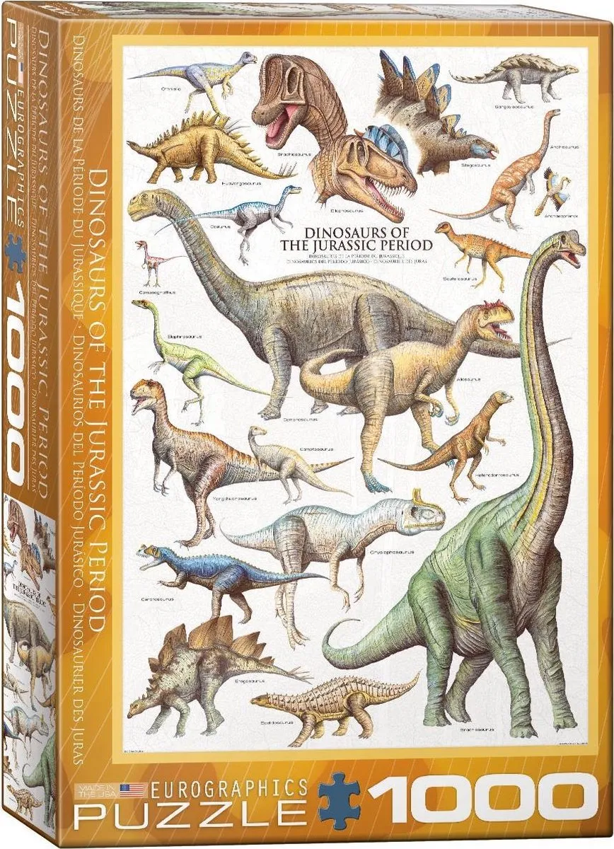 Eurographics Dinosaurs of the Jurassic Puzzel 1000 Stuks