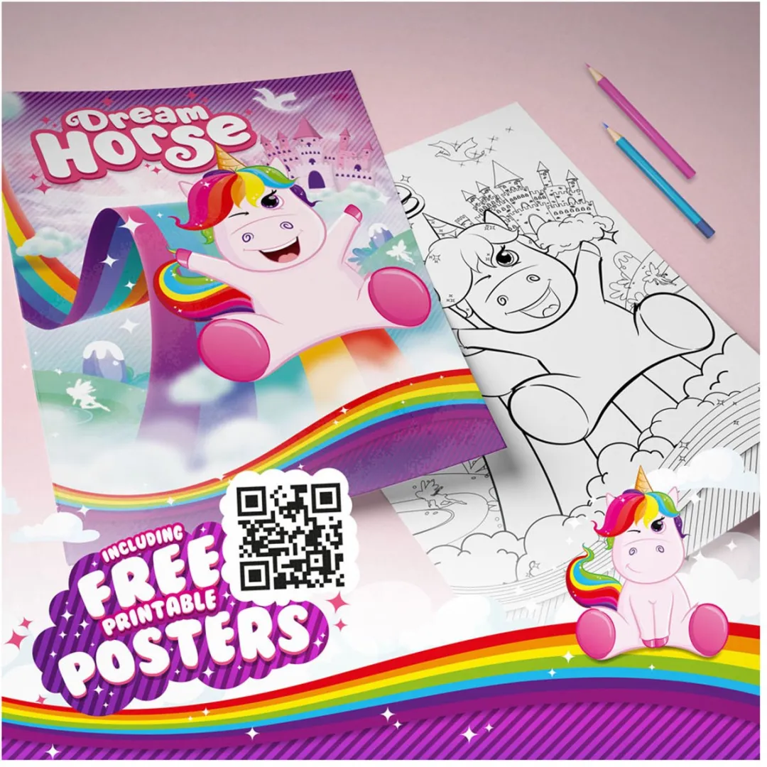 Toi-Toys Glow in the Dark Eenhoorn Stickers - Roze