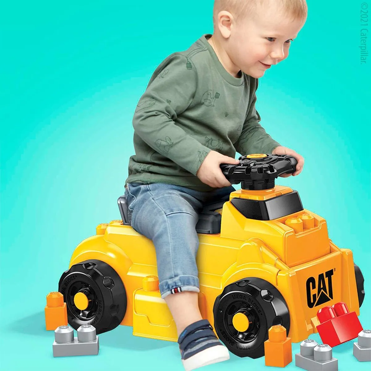 Mega Bloks First Builders Graafmachine HDJ29 - 10 Stukken - Zwart/Geel