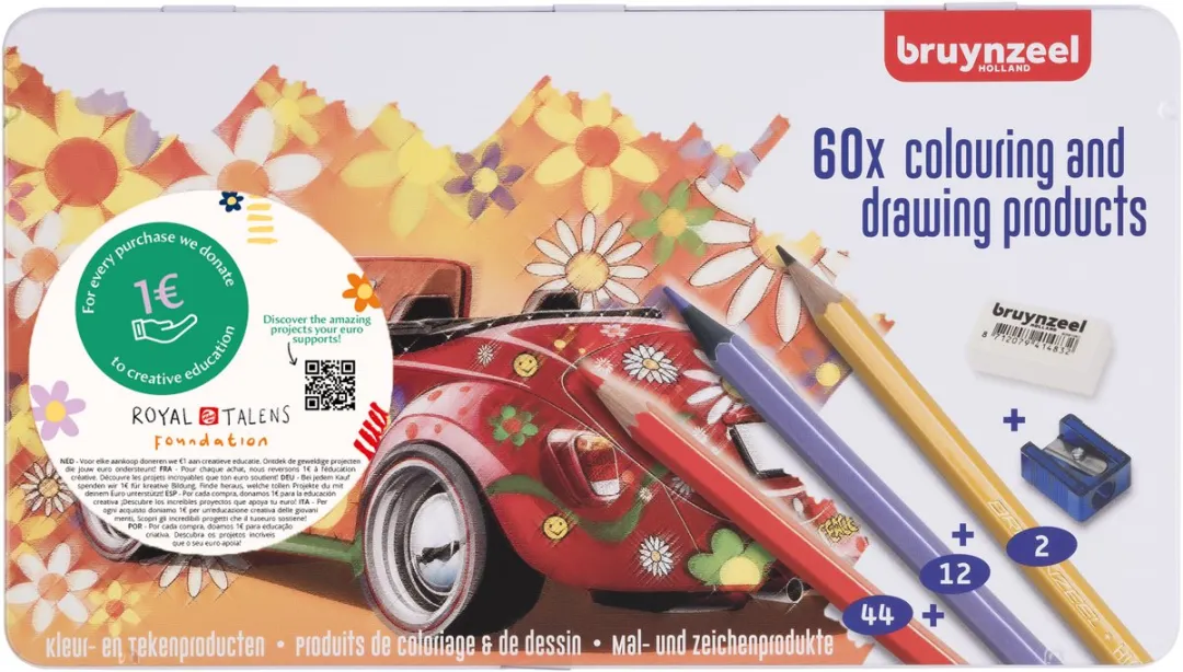 BRUYNZEEL Kleurblik 60-delig Assorti - 60 Potloden