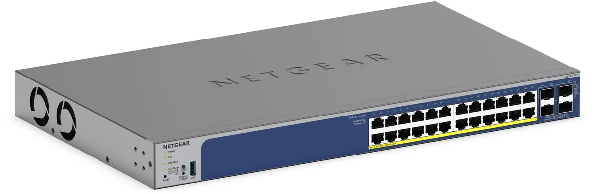 Netgear GS728TXP Smart Managed Switch 24x PoE - 128Gbps - Grijs