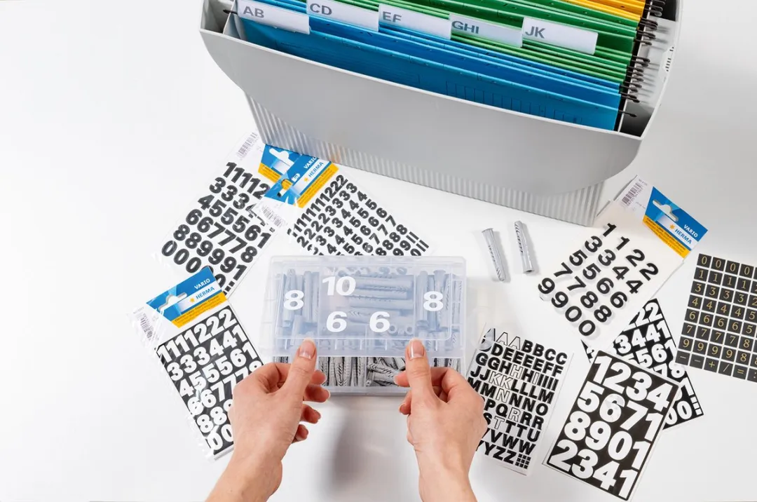 Herma Stickervel Cijfers 0-9 Wit 15mm - Watervast