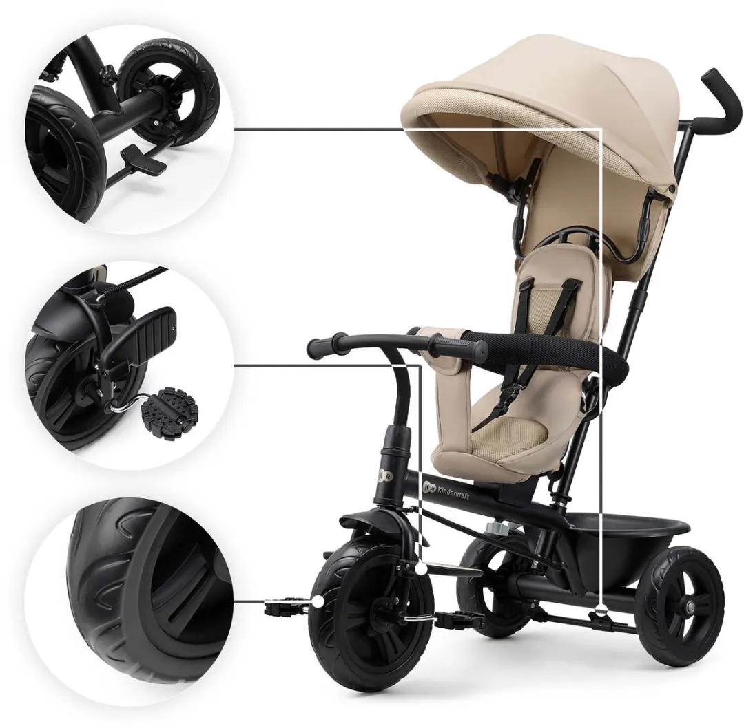 KinderKraft Freeway 2 Driewieler 5-in-1 - Beige