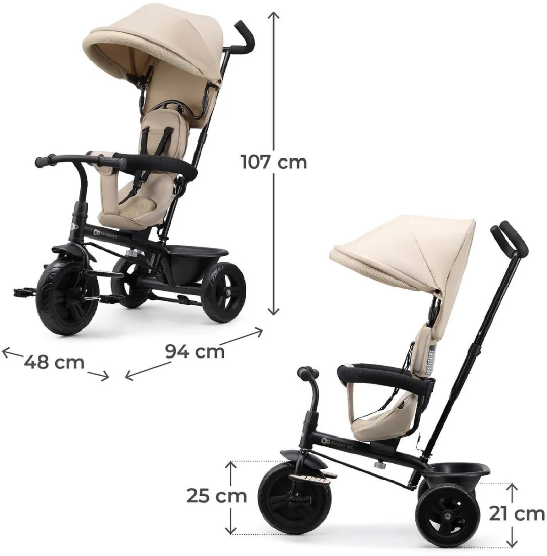 KinderKraft Freeway 2 Driewieler 5-in-1 - Beige