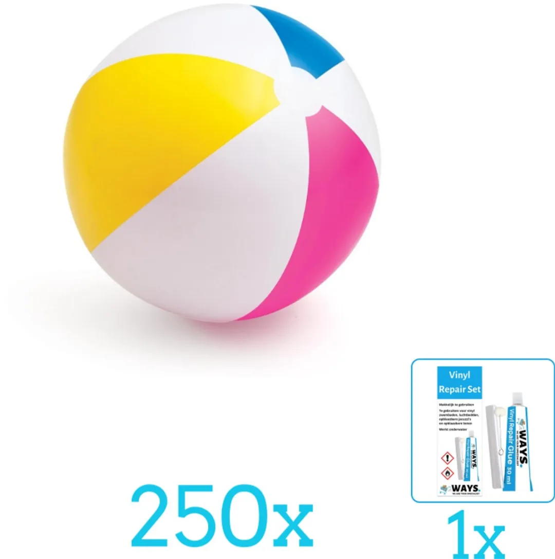 Intex Opblaasbare Strandbal Glossy 61cm - 250-delig