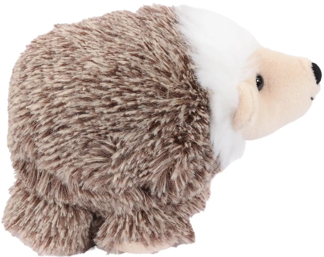 PIA Pluche Knuffel Egel Balvorm - 15cm - Wit/Crème/Bruin-Zwart
