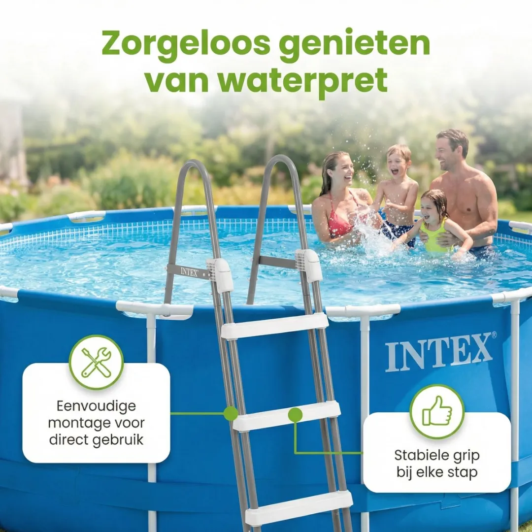 Intex Zwembadtrap 28075-107cm - Met Voetenbad