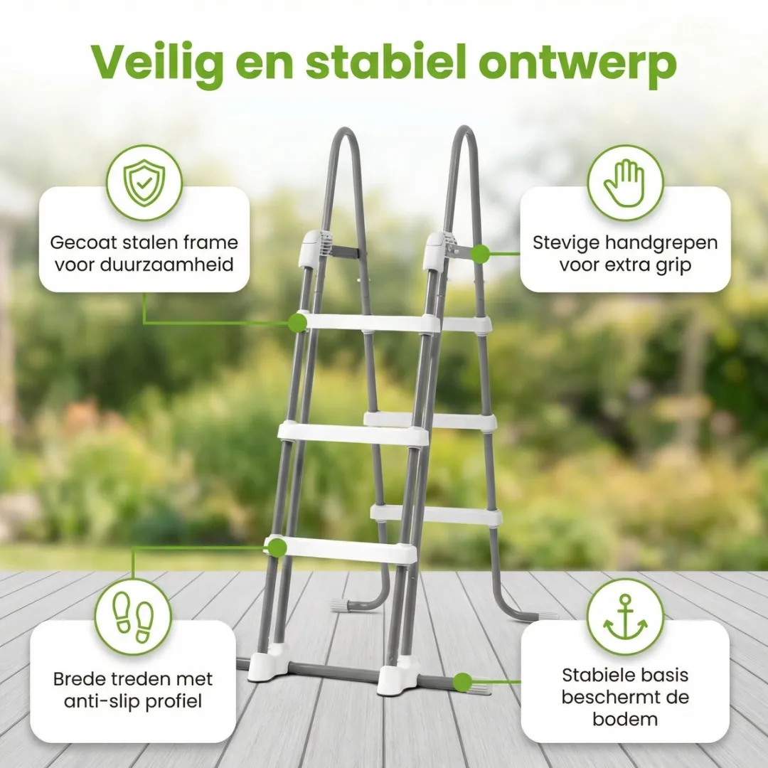 Intex Zwembadtrap 28075-107cm - Met Voetenbad