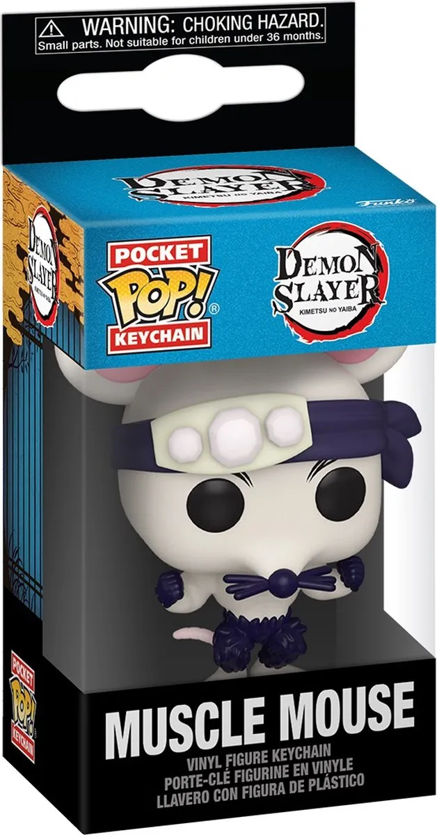 Funko Pocket Pop! Demon Slayer Muscle Mouse Keychain 75577 - Multi