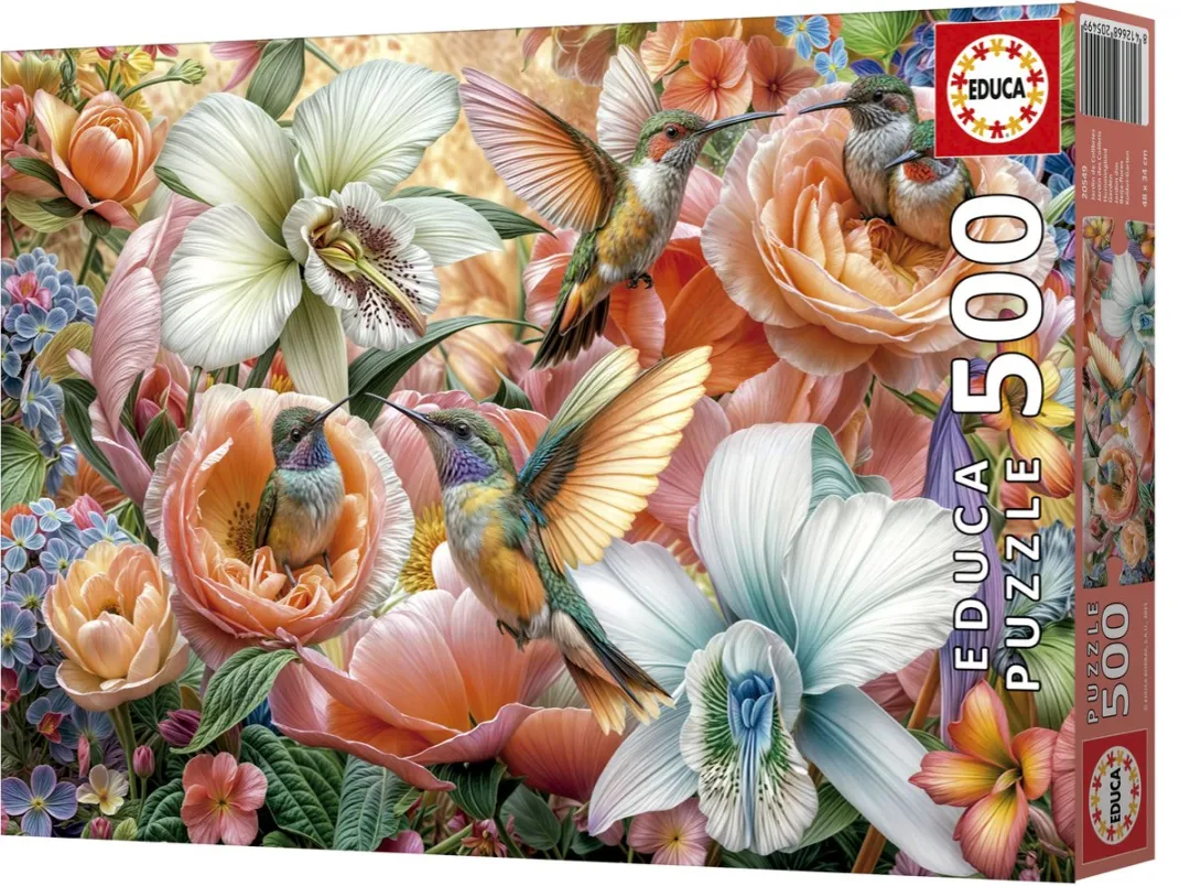 Educa Puzzel Kolibrie Tuin 500 Stuks - Meerkleurig