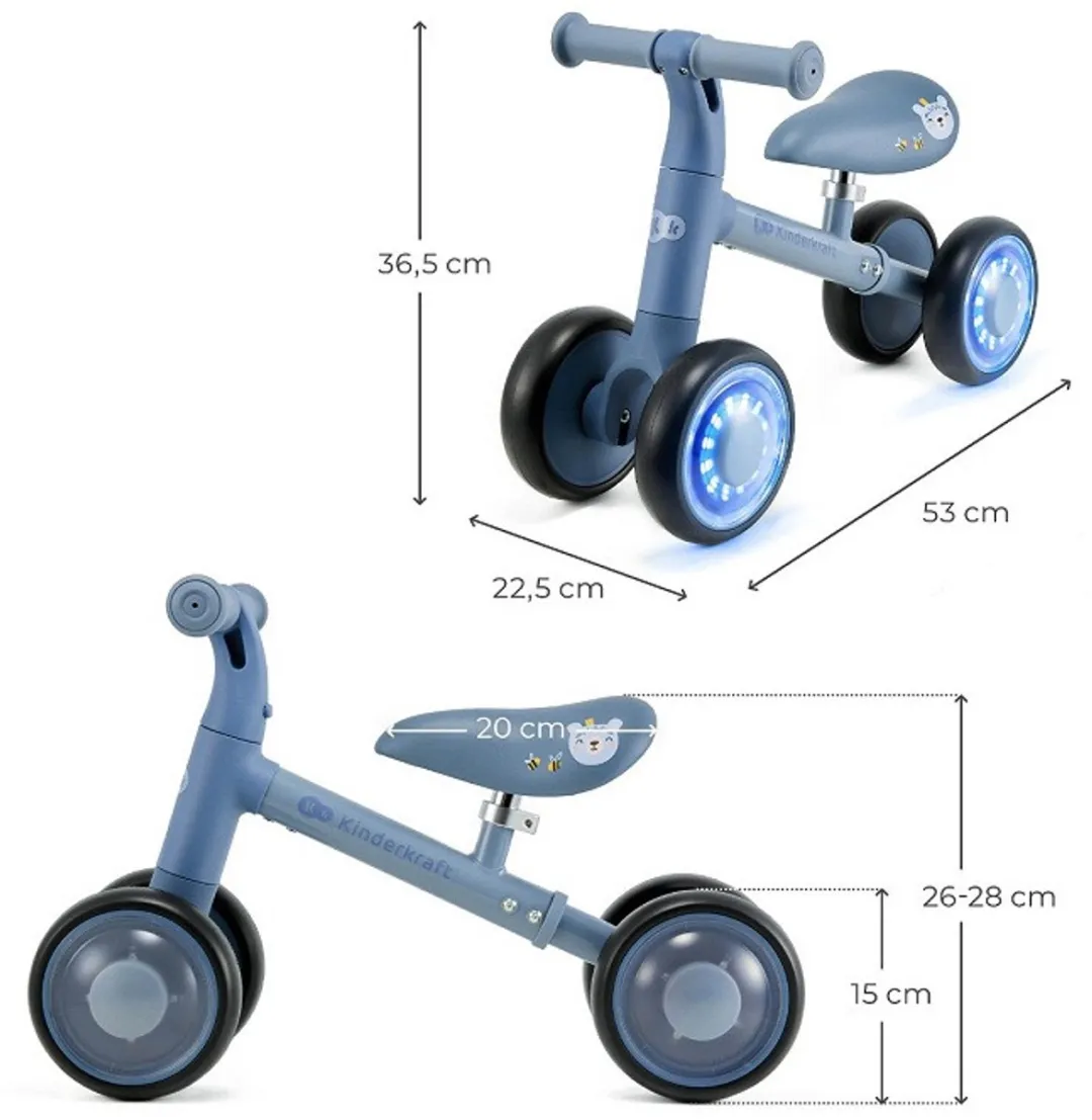 KinderKraft Cutie Flash Loopfiets - Blauw