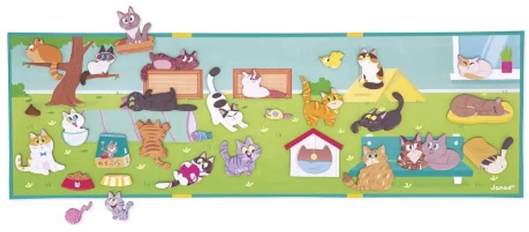 Janod Magneti Stories Katten - Educatieve Magneetset 30 Magneten - 11.5444